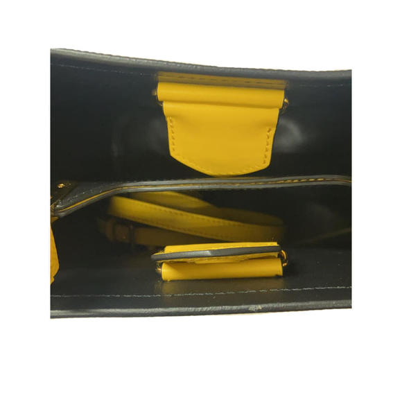 Prada Pannier Saffiano 2way Shoulder Bag Leather Yellow - Picture 6 of 6